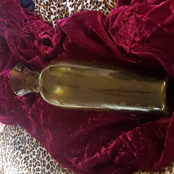 Antique Olive Green Glass Floor vase - Picture 1 of 14